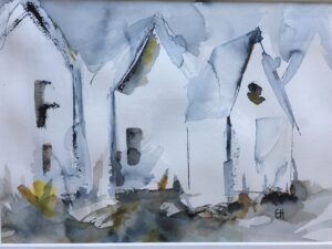 Strandhus 40x30 cm