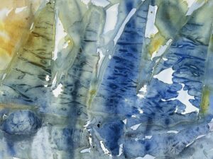 Abstrakt akvarell 76x56 cm