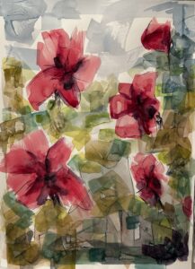 Akvarell 2026, 30x40cm Ramad 40x50cm. Pris: 2700kr