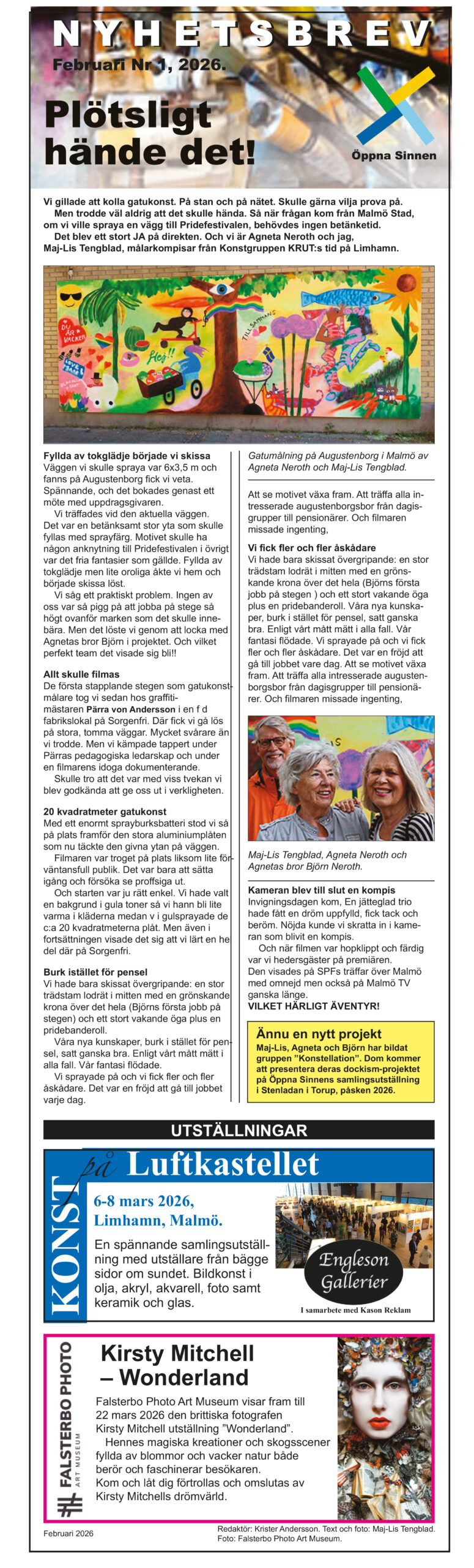 Nyhetsbrev februari nr 1, 2026