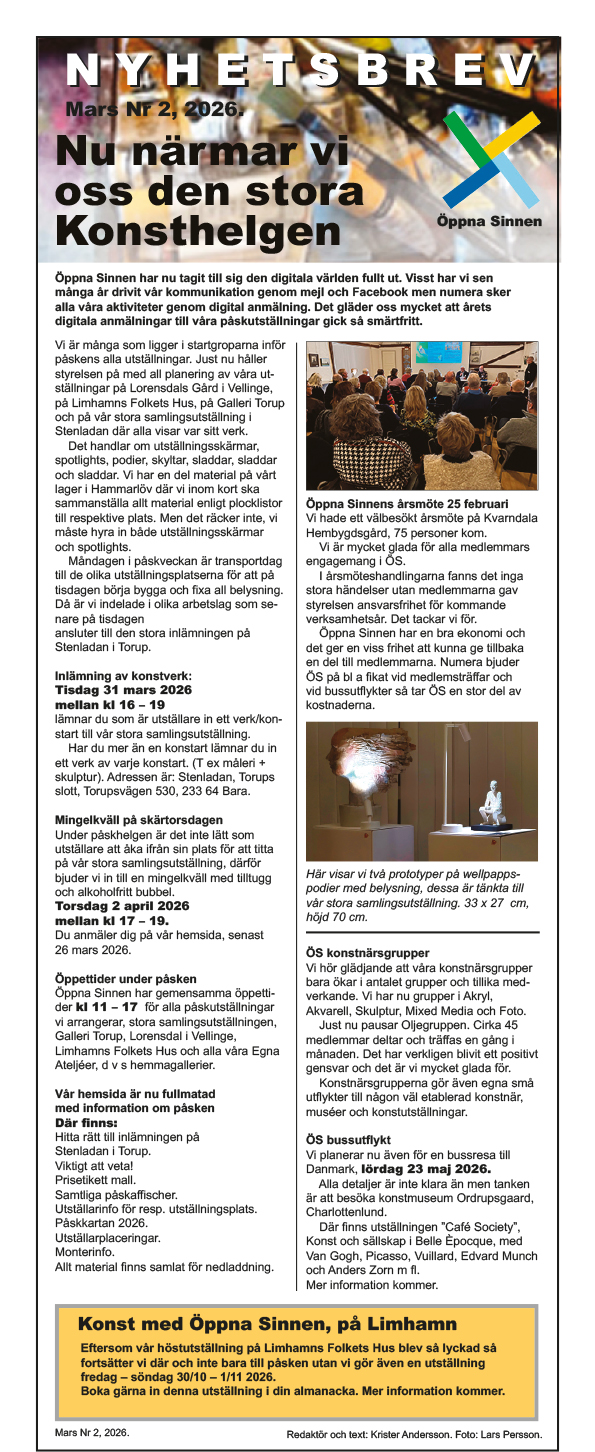 Nyhetsbrev mars nr 2, 2026