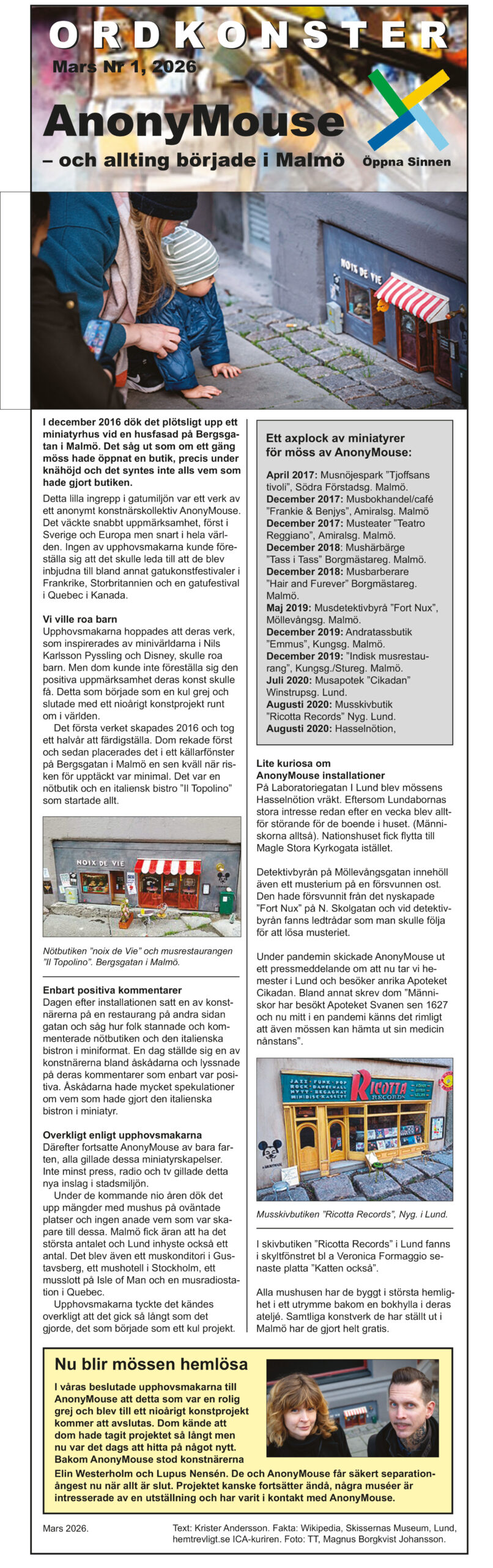 Nyhetsbrev mars, 2026