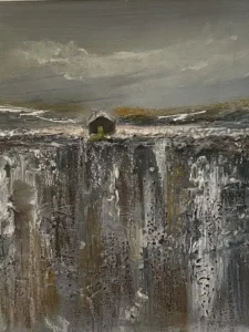 Alone on a cliff